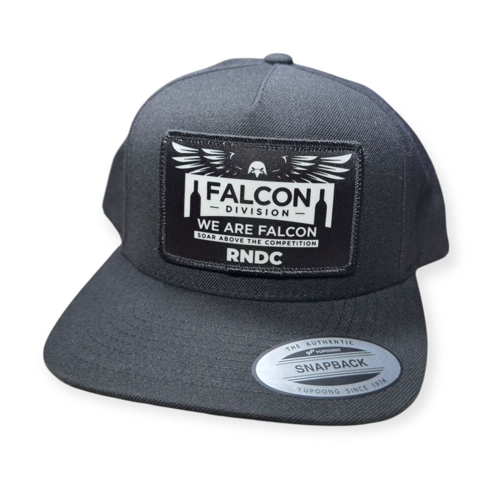 Falcon Division Black Snapback Hat Adjustable